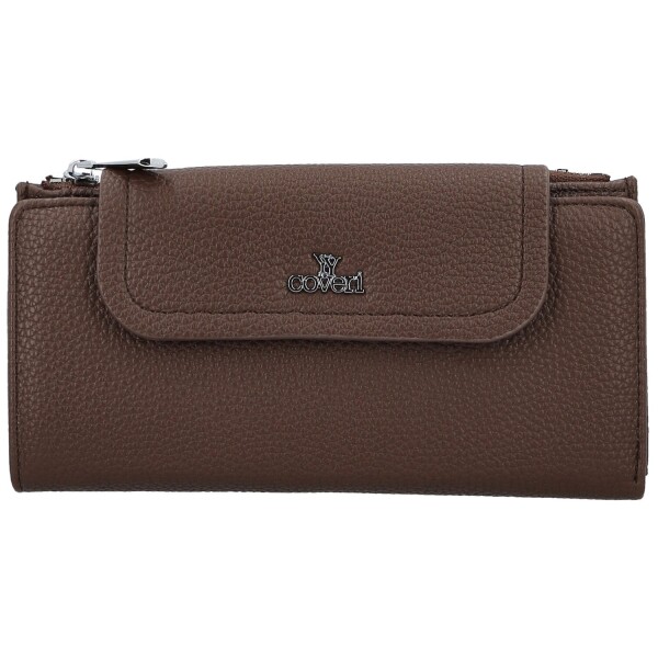 Trendy dámská koženková peněženka Coveri Elaya, coffee