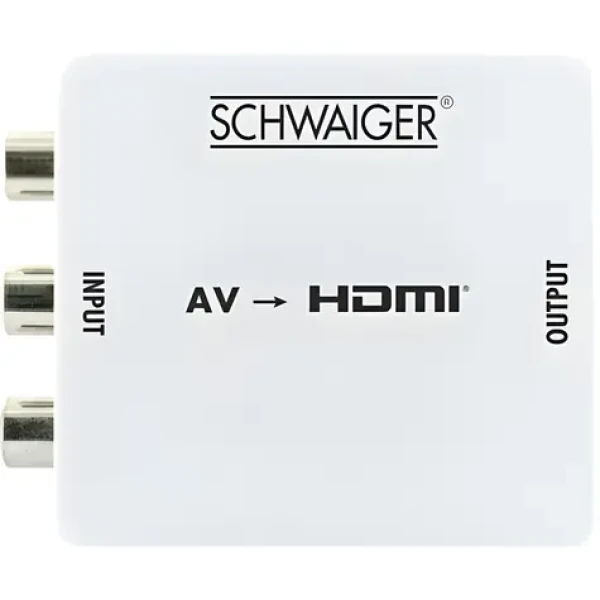 Schwaiger AV na HDMI konvertor / Redukce / 3x RCA - HDMI / Full HD 1920x1080 (HDMRCA01513)