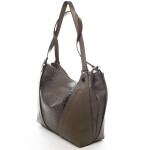 Módní dámská kožená kabelka s motivem krokodýla Ella zemitá