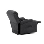 Křeslo polohovací elektrické, 1 motor, šedá látka, bezdrátové nabíjení pro mobilní telefon