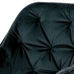 Jídelní židle, potah modročerná sametová látka, kovová 4nohá podnož, černý lak