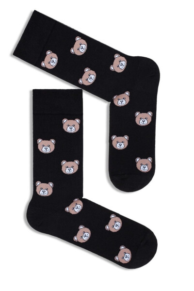 PÁNSKÉ PONOŽKY AVANGARD TEDDY HEAD 0125.033 černá 38-41