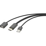 Digitus DisplayPort adapter cable, DP - HDMI type A M/F, 0.15m,w/interlock, DP 1.1a compatible, CE, bl