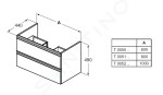 IDEAL STANDARD - Tesi Umyvadlová skříňka, 600x440x490 mm, černá T0050ZT