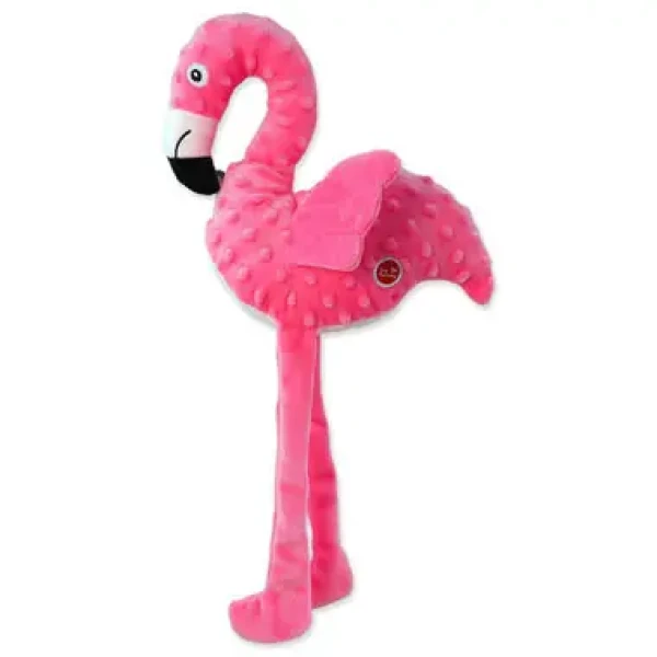 Dog Fantasy Hračka - Recycled Toy plameňák pískací se šustícími křídly 49cm (454-30644)