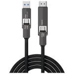 4smarts ComboCord USB4 HDMI černá / Kabel USB-C - USB-C + HDMI / 40 Gbps / PD 240 W / 4K 60Hz / 1,5 m (549240)
