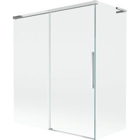 MEXEN/S - Rox L vanová zástěna 2-křídlová posuvná 140 + 70 x 150, transparent, chrom 8C9L-140-070-01-00