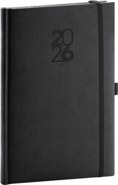 Týdenní diář 2026 NOTIQUE A5 - Aprint Top černý, 15 x 21 cm