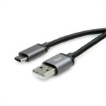 Delock USB 2.0 prodlužovací kabel plochý zahnutý [1x USB 2.0 zástrčka A - 1x USB 2.0 zásuvka A] 1.00 m černá oboustranně zapoji