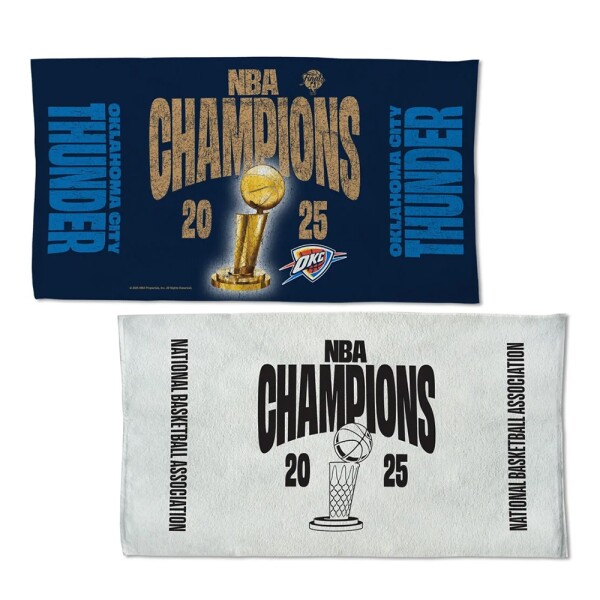 Ručník Oklahoma City Thunder NBA 2025 Champions On-Court Locker Room