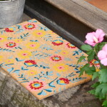 Ib Laursen Rohožka z kokosového vlákna Flowers 45 × 75 cm, přírodní barva