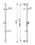 HANSA - Viva Sprchová tyč 97 cm, s poličkou, chrom 44130200