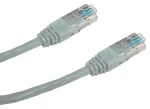 DATACOM Patch kabel UTP CAT6 1m šedý / Síťový kabel / kulatý / RJ45 (1591)