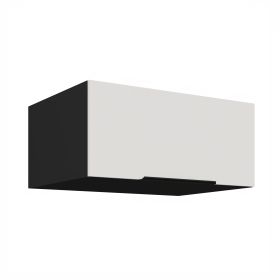 Horní skříňka Aria 80 NAGU-36 1F Barva korpusu: Černá, Barva dvířek: WH - Crystal white AFM