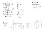 GEBERIT - Duofix Set předstěnové instalace, klozetu Oudee a sedátka softclose, tlačítko Sigma20, nerez SANI11CA6170