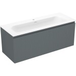 MEXEN/S - Rivel koupelnová skříňka 120 cm s umyvadlem Vela, 1 šuplík, reliéf , grafit mat/bílá mat - 91A20-12047-1-BF66-W23M0 91A20-12047-1-BF66-W23M01