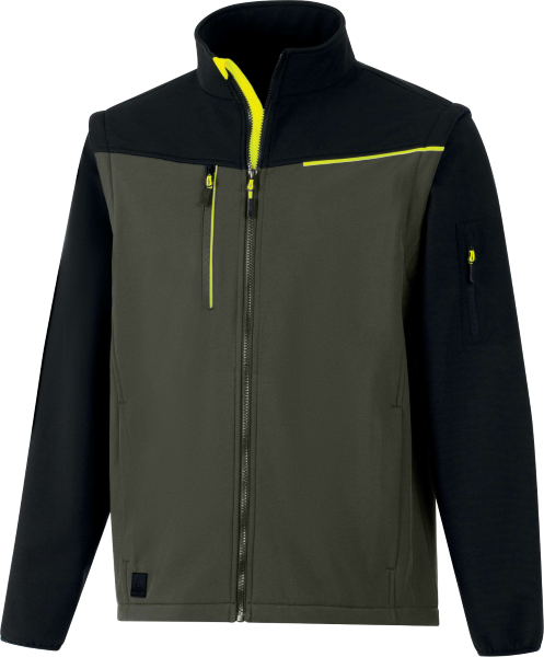 Bunda 2 V 1 Delta Plus softshell SOCCIA Barva: Khaki/ Černá, Velikost: 3XL (SOCCIKA3X)