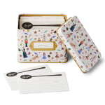 Rifle Paper Co. Plechová krabička na recepty Nutcracker, bílá barva, kov