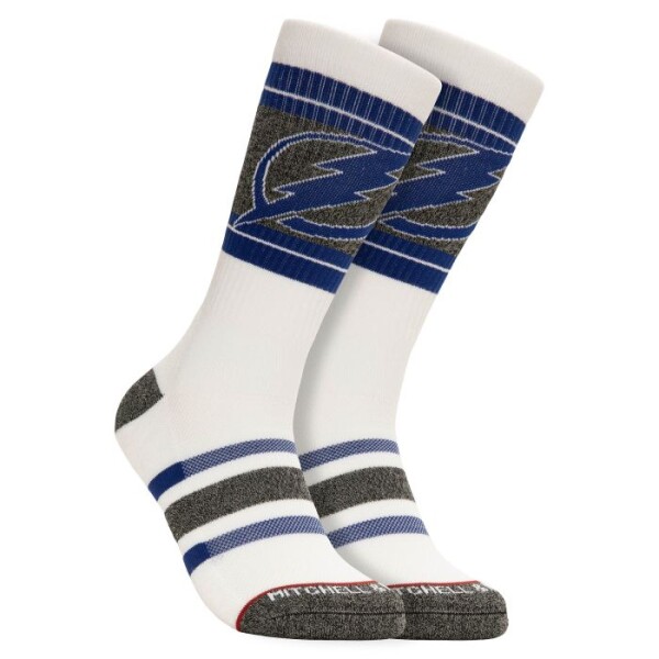 Mitchell & Ness Pánské ponožky Tampa Bay Lightning Nhl Cross Bar Crew Socks Velikost: S/M (38-42)