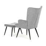 Relaxační křeslo, šedá, sametová látka, AK-303 GREY2