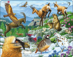 Puzzle Zvířata na horách - Alpy 55 dílků - Lagardere