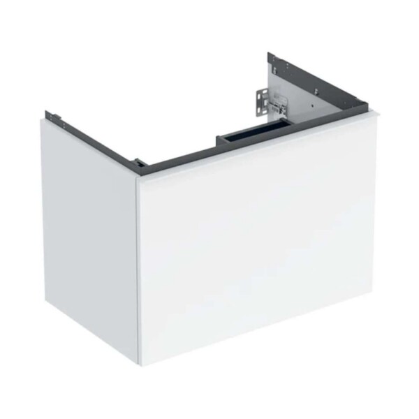 GEBERIT - Acanto Umyvadlová skříňka, 74x54x48 cm, 1 zásuvka, lesklá bílá 503.004.01.1