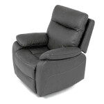Polohovací křeslo, elektrické zabudované ovládání, šedá, látka vintage, TV-4094 GREY3