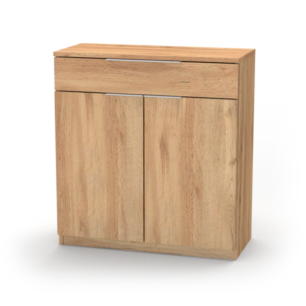 Nábytek Mikulík Komoda VARIO 1 - šedé úchytky ROZMĚR: (š/v/hl.) 80 x 86,5 x 40,5 cm
