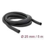 Delock Samouzavírací pletené opláštění černá / 5 m x 25 mm (18920)