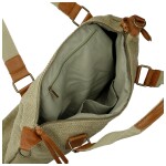 Stylová textilní kabelka na rameno Sofie, světle zelená