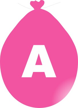 Balónek písmeno A růžové balonky.cz Balónek písmeno A růžové balonky.cz