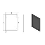 AQUALINE - FAVOLO zrcadlo v rámu 70x90cm, bílá mat FV090