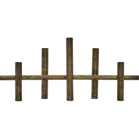 House Doctor Kovový svícen Maxi Antique Brass 45 cm, zlatá barva, kov