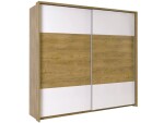 Šatní skříň Latika Barva korpusu: Bílá /Dub - riviera, Rozměry: 230 cm