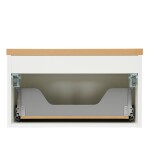 Koupelnová skříňka pod umyvadlo Naturel Savona 98x43x44,8 cm bílá lesk, deska dub halifax SAVONA100BIDDH SAVONA100BIDDH