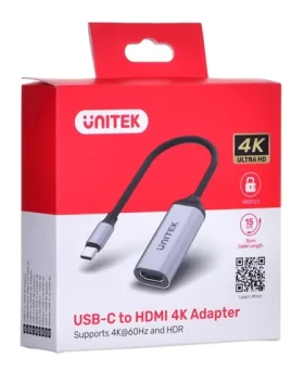 Unitek USB-C na HDMI 2.0 černá / Adaptér / 4K 60Hz / HDCP 2.3 (V1420A)