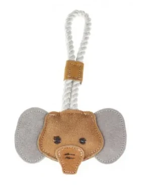 AnimALL Hračka přetahovadlo Slon kůže s provazem 26,5 cm (110287)