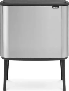 Brabantia Bo Touch Odpadkový koš na tříděný odpad 3x 11L stříbrná / 54 x 68 x 31.2 cm (31 60 81)