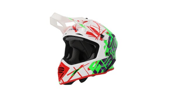 Přilba X-Track 22-06 zelená/bílá vel. L