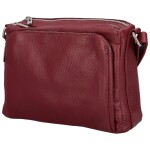 Stylová dámská kožená crossbody Robertina, bordo