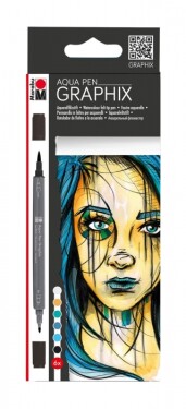 Marabu Graphix sada akvarelových popisovačů 6 ks