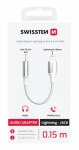 SWISSTEN TEXTILE Audio adaptér Lightning - 3.5mm Jack 0.15m bílá (73502314)