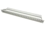 ROLINE Patch panel pro keystone 19" šedá / kat. 5 / 6 / 6a UTP / 24 portů / neosazený (26.11.0356)