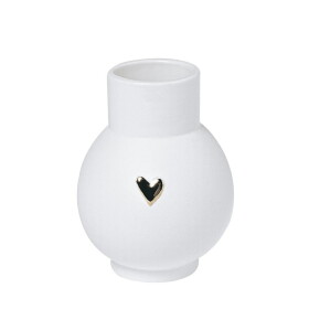 Räder Porcelánová vázička Ball Gold 9 cm, bílá barva, porcelán