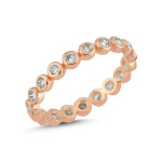 LUNICA Stříbrný ROSE ETERNITY prstýnek se zirkony Velikost prstenu: 8 (EU: 57-58) 0536_8