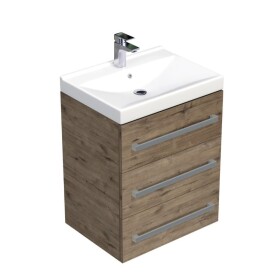 Koupelnová skříňka s umyvadlem SAT Cube Way 60x76,5x46 cm dub Wellington mat CUBE46603DWVER CUBE46603DWVER