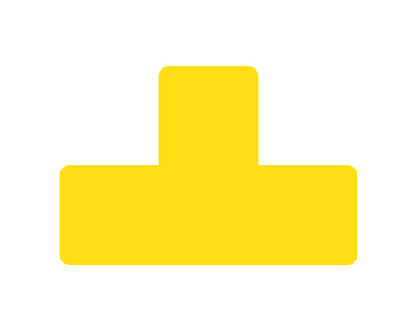 Djois podlahové samolepicí značení - tvar T, 15 x 5 cm, žluté, 10 ks