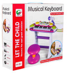 Mamido Dětský elektrický keyboard se stolečkem růžový