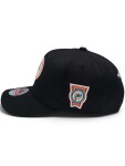 Mitchell & Ness Pánská kšiltovka Miami Dolphins NFL Black Out Sidepatch Classic Red Stretch-Snap