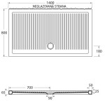 HOPA - Obdélníková keramická sprchová vanička FERDY II - Rozměr A - 120 cm, Rozměr B - 80 cm VANKEFEII128